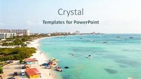  Presentation with palm beach - Cool new presentation theme with aerial-from-palm-beach backdrop and a sky blue colored foreground