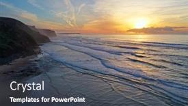  Presentation with aerial - Slide set consisting of aerial-from-praia-vale-figueiras background and a dark gray colored foreground