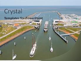 Aerial From Sluices At Kornwerderzand PPT template 49 | CrystalGraphics