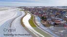  Presentation with village - Cool new theme with aerial-from-snowy-village-moddergat backdrop and a light blue colored foreground