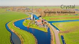  Presentation with windmill - Theme with aerial-from-the-bonrepas-windmill background and a coral colored foreground