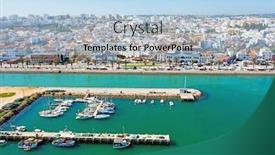  Presentation with algarve - Cool new slides with aerial-from-the-city-lagos backdrop and a light blue colored foreground