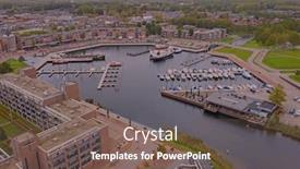  Presentation with aerial - Presentation theme enhanced with aerial-from-the-city background and a violet colored foreground