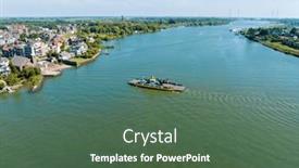  Presentation with aerial - Theme consisting of aerial-from-the-ferry and a ocean colored foreground