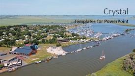  Presentation with aerial - PPT theme with aerial-from-the-galamadammen background and a light blue colored foreground