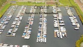  Presentation with aerial - Slide deck featuring aerial-from-the-harbor background and a yellow colored foreground