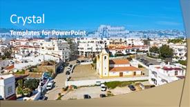  Presentation with historical philosophical in french - PPT theme having aerial-from-the-historical-village background and a teal colored foreground