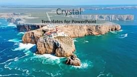  Presentation with lighthouse - Theme enhanced with aerial-from-the-lighthouse-cabo background and a light blue colored foreground