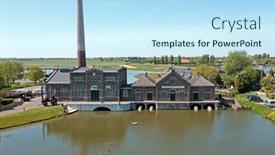  Presentation with steam - Presentation featuring aerial-from-the-steam-pumping background and a sky blue colored foreground