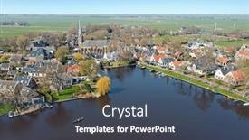  Presentation with waterland - Slides enhanced with aerial-from-the-town-broek background and a  colored foreground