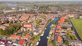  Presentation with traditional - Theme featuring aerial-from-the-traditional-village background and a coral colored foreground