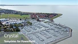  Presentation with village - Presentation theme consisting of aerial-from-the-traditional-village background and a gray colored foreground