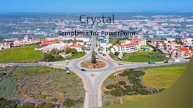  Presentation with algarve - Amazing PPT theme having aerial-from-the-vilage-sagres backdrop and a light blue colored foreground