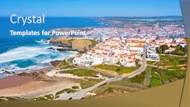  Presentation with west - Cool new theme with aerial-from-the-village-zambujeira backdrop and a teal colored foreground