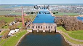  Presentation with station - Presentation with aerial-from-the-wouda-pumping background and a light blue colored foreground