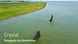  Presentation with boats - Presentation with aerial-from-traditional-dutch-wooden background and a tawny brown colored foreground