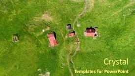  Presentation with microwave imaging image of modern - Theme with aerial-image-of-a-derelict background and a tawny brown colored foreground