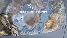  Presentation with geothermal energy - PPT theme having aerial image of a geothermal background and a seafoam green colored foreground