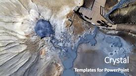  Presentation with geothermal - Presentation theme consisting of aerial image of a geothermal background and a ocean colored foreground