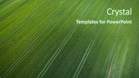  Presentation with farmland - PPT theme with aerial image of a lush background and a tawny brown colored foreground