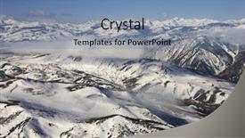  Presentation with mountain snow - Presentation theme with aerial landscape of snow covered mountain range in sweetwater mountains california usa background and a seafoam green colored foreground