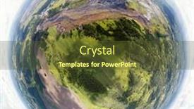  Presentation with coal mine - Slides enhanced with aerial-landscape-with-coal-mine background and a tawny brown colored foreground