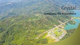  Presentation with landscape - PPT layouts with aerial-landscape-with-famous-xiangshan background and a light blue colored foreground