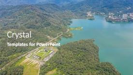  Presentation with landscape - Presentation theme with aerial-landscape-with-famous-xiangshan background and a gray colored foreground