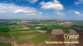  Presentation with sugarcane fields mountains landscape nature - Presentation theme with aerial landscape with hilly agricultural background and a tawny brown colored foreground