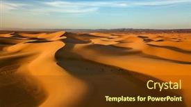  Presentation with sand dunes - Slides consisting of aerial-landscape-with-sand-dunes background and a tawny brown colored foreground