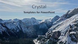  Presentation with mountain snow - Presentation design consisting of aerial-nature-snow-covered-mountain background and a light blue colored foreground