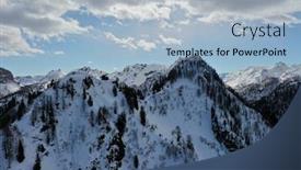  Presentation with mountain snow - Audience pleasing slide deck consisting of aerial-nature-snow-covered-mountain backdrop and a light blue colored foreground