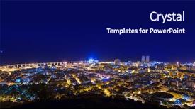  Presentation with unmanned aerial vehicle - Amazing presentation having aerial night in santa cruz backdrop and a navy blue colored foreground