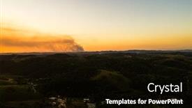  Presentation with drone - Beautiful presentation theme featuring aerial-of-a-brazilian-countryside backdrop and a black colored foreground