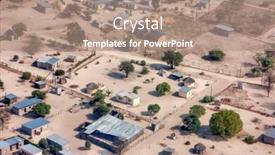  Presentation with village - Cool new slides with aerial-of-a-scattered-village backdrop and a coral colored foreground