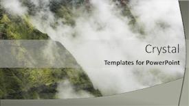  Presentation with hovering - Slide deck with aerial-of-beautiful-clouds-hovering background and a light gray colored foreground