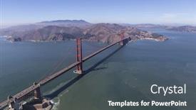  Presentation with san francisco - Audience pleasing slides consisting of aerial-of-the-golden-gate backdrop and a dark gray colored foreground