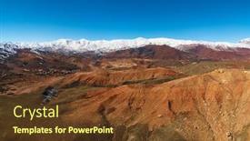  Presentation with morocco - Colorful slides enhanced with aerial-panorama-landscape-of-atlas backdrop and a tawny brown colored foreground