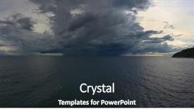  Presentation with thunderstorm - Cool new presentation theme with aerial panorama landscape of sea backdrop and a wine colored foreground