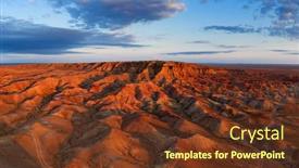  Presentation with colorful - Beautiful slides featuring aerial-panorama-of-textural-colorful backdrop and a tawny brown colored foreground