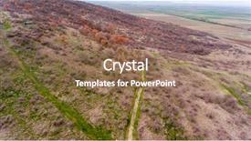  Presentation with mountain - Presentation design having aerial panorama over a mountain background and a  colored foreground