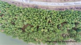  Presentation with aerial - Beautiful PPT theme featuring aerial panorama over a mountain backdrop and a  colored foreground