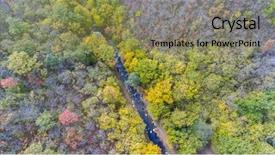  Presentation with aerial - PPT theme having aerial panorama over a mountain background and a  colored foreground