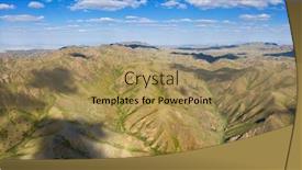  Presentation with mountains - Slides with aerial-panorama-view-of-mountains background and a coral colored foreground