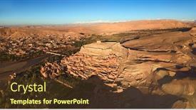  Presentation with ait - Cool new theme with aerial-panorama-view-on-kasbah backdrop and a tawny brown colored foreground