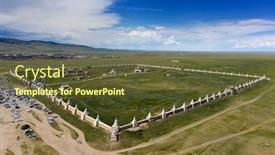  Presentation with mongol empire - PPT theme enhanced with aerial-panorama-view background and a tawny brown colored foreground