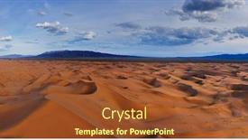 Presentation with sand dunes - Amazing theme having aerial-panorama-view backdrop and a tawny brown colored foreground