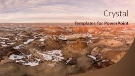  Presentation with panoramic - Presentation design featuring aerial-panoramic-view-of-bisti background and a lemonade colored foreground