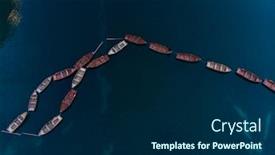  Presentation with aerial - Presentation design consisting of aerial-photo-of-a-top background and a navy blue colored foreground