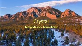  Presentation with boulder - Audience pleasing slide set consisting of aerial-photo-of-bear-peak backdrop and a tawny brown colored foreground